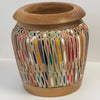 Gordon Grenon - Wood - Coloured Pencil Bowl -  5" x 6 1/2" high