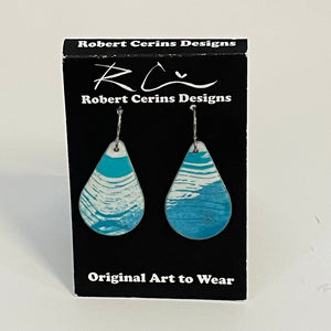 Robert Cerins - Earrings - Blue - Teardrop - Robert Cerins - McMillan Arts Centre Gallery, Gift Shop and Box Office - Vancouver Island Art Gallery
