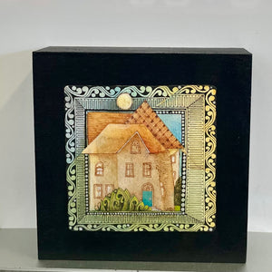 Margaret Bremner - Welcome Home - Zentangle inspired art mounted on board - 5" x 5" - Margaret Bremner - Mixed Media - McMillan Arts Centre & MAC Box Office