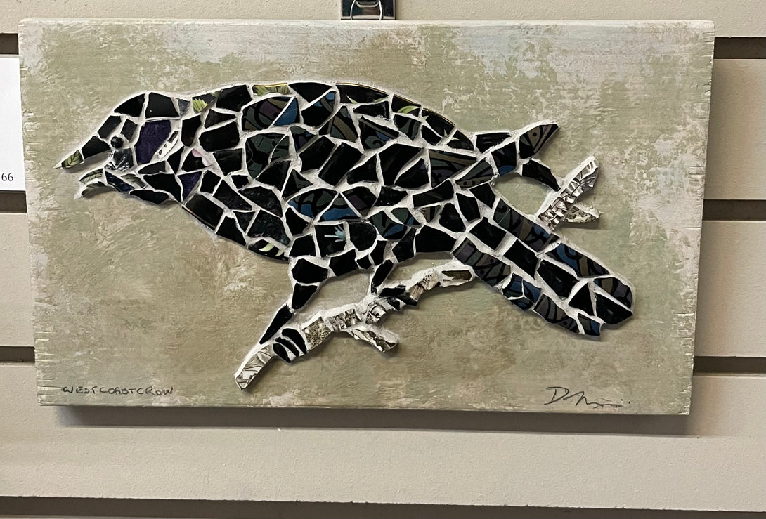 Deidre L. Michael - Mosaic - Crow by Deidre L. Michael - McMillan Arts Centre - Vancouver Island Art Gallery