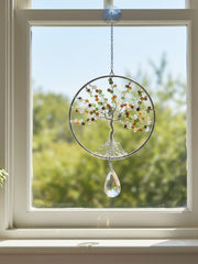 Load image into Gallery viewer, Dee Amendt - Suncatcher - Tree of Life  - 4&quot; diameter, 9.5&quot; hanging length -  - Metal Art - McMillan Arts Centre &amp; MAC Box Office
