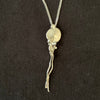 Karen Schmidt Humiski  - Pendant - Sterling Silver - Sand Dollar & Seaweed, 30" chain