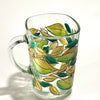 Lori Schiersmann - Glass - Square Mug - green, gold
