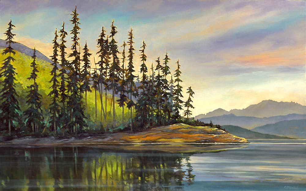 Peaceful Reflections, Limited Edition Giclee, by Cindy Mawle by Cindy Mawle - McMillan Arts Centre - Vancouver Island Art Gallery