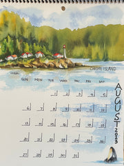 Load image into Gallery viewer, Carla Flegel - Calendar 2023 - hand painted watercolour - Carla Flegel - McMillan Arts Centre Gallery, Gift Shop and Box Office - Vancouver Island Art Gallery
