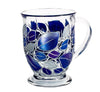 Lori Schiersmann -  Glass - Pedestal Mug - blue, purple, silver