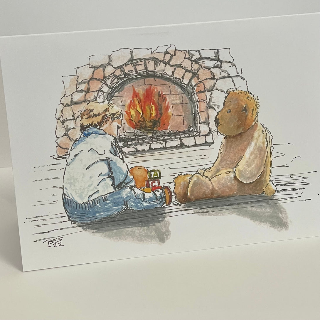 Bruce Suelzle - Card - Fireside Chat by Bruce Suelzle - McMillan Arts Centre - Vancouver Island Art Gallery