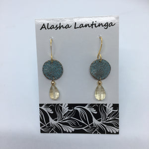 Alasha Lantinga - Earrings - "Amelie" with Citrine
