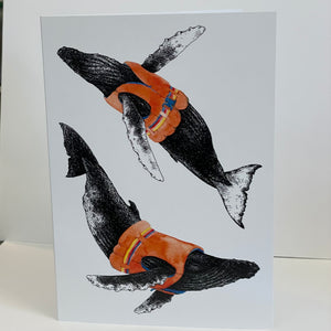 Natasha Van Netten - Card - "Humpback Whale" - Life Preserver series
