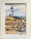 Fran Renwick -Watercolour Painting - Lighthouse, matted, unframed