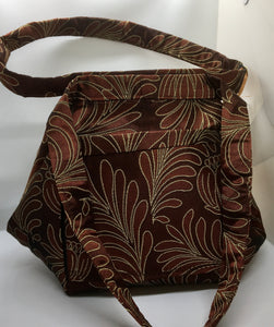 Donna Hales - Textile - Purse in rich brown brocade by Donna Hales - McMillan Arts Centre - Vancouver Island Art Gallery