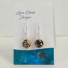 Lynn Orriss - Earrings - Brown & beige, small ball