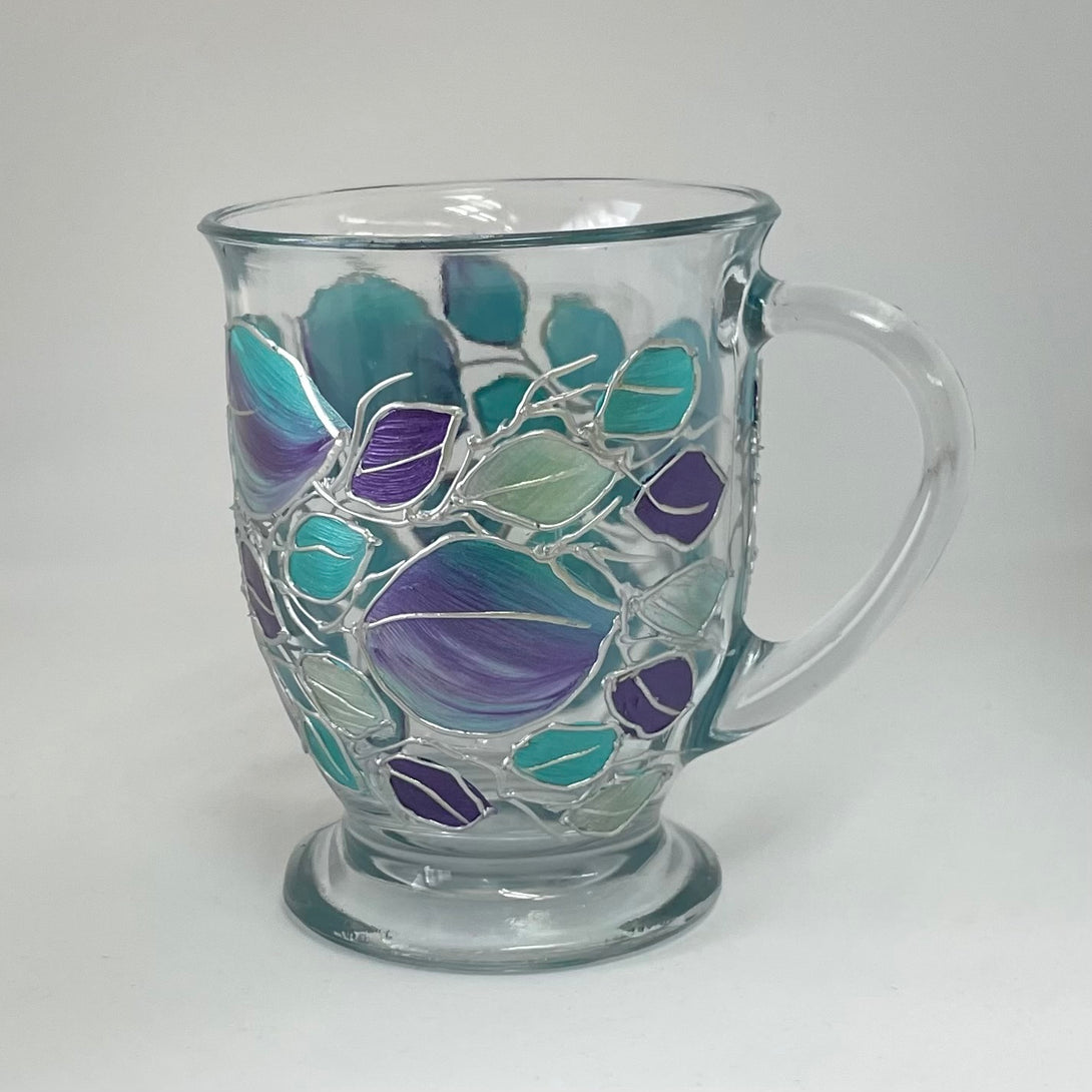 Lori Schiersmann - Pedestal Mug -turquoise/purple/silver by Lori Schiersmann - McMillan Arts Centre - Vancouver Island Art Gallery