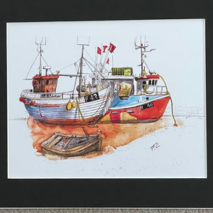 Bruce Suelzle - Print - Fishing Boats - Bruce Suelzle - McMillan Arts Centre - MAC Box Office - Vancouver Island Art Gallery