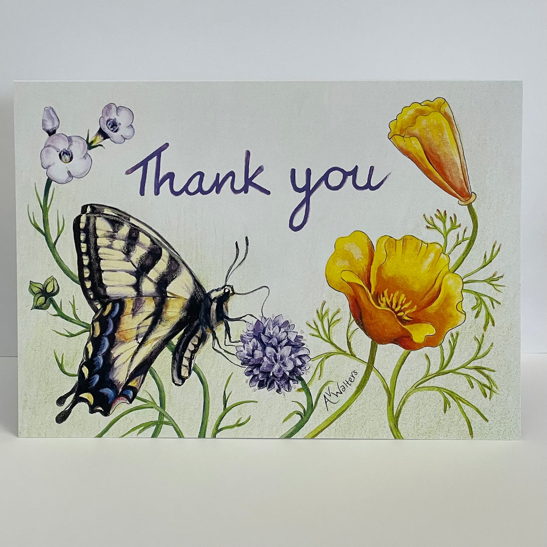 Andrea Walters - Card - Thank You Butterfly by Andrea Walters - McMillan Arts Centre - Vancouver Island Art Gallery