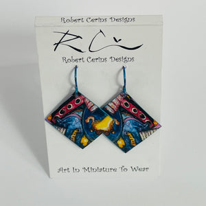 Robert Cerins - Earrings -  Abstract - Diamond