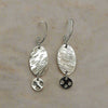 Laurie A. McDonald - Earrings - Textured Oval with tiny circle, sterling silver