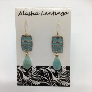 Alasha Lantinga - Earrings - "Elise" with Amazonite