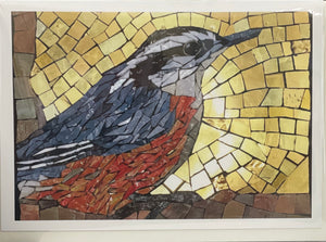 Debra Hagen - Card - Mosaic - Nuthatch by Debra Hagen - McMillan Arts Centre - Vancouver Island Art Gallery