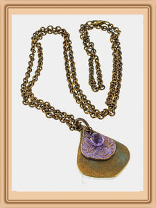 Alasha Lantinga - Necklace - "Siona" medium, lavender with lavender quartz