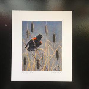 Wendy Schmidt - Print - "Black Bird's View" 14" x 12"