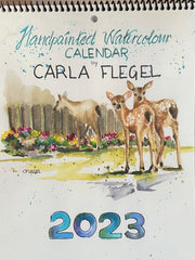 Load image into Gallery viewer, Carla Flegel - Calendar 2023 - hand painted watercolour - Carla Flegel - McMillan Arts Centre Gallery, Gift Shop and Box Office - Vancouver Island Art Gallery
