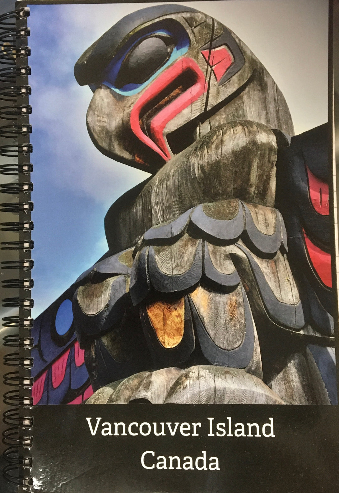 Gerald Fuller - Notebook - photo of carving of a Bald Eagle on cover by Gerald Fuller - McMillan Arts Centre - Vancouver Island Art Gallery