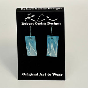 Robert Cerins - Earrings - Blue - Rectangle by Robert Cerins - McMillan Arts Centre - Vancouver Island Art Gallery