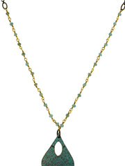 Load image into Gallery viewer, Alasha Lantinga - Necklace - &quot;Valentina&quot; medium, delicate design with Apatite on chain - Alasha Lantinga - Jewellery - McMillan Arts Centre &amp; MAC Box Office

