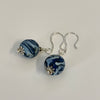 Lynn Orriss - Earrings - Dark navy swirls, medium ball