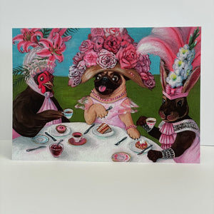 Andrea Walters - Card - Pink Tea Party by Andrea Walters - McMillan Arts Centre - Vancouver Island Art Gallery