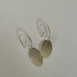 Laurie McDonald - Earrings - Oval Fern, sterling silver by Laurie McDonald - McMillan Arts Centre - Vancouver Island Art Gallery