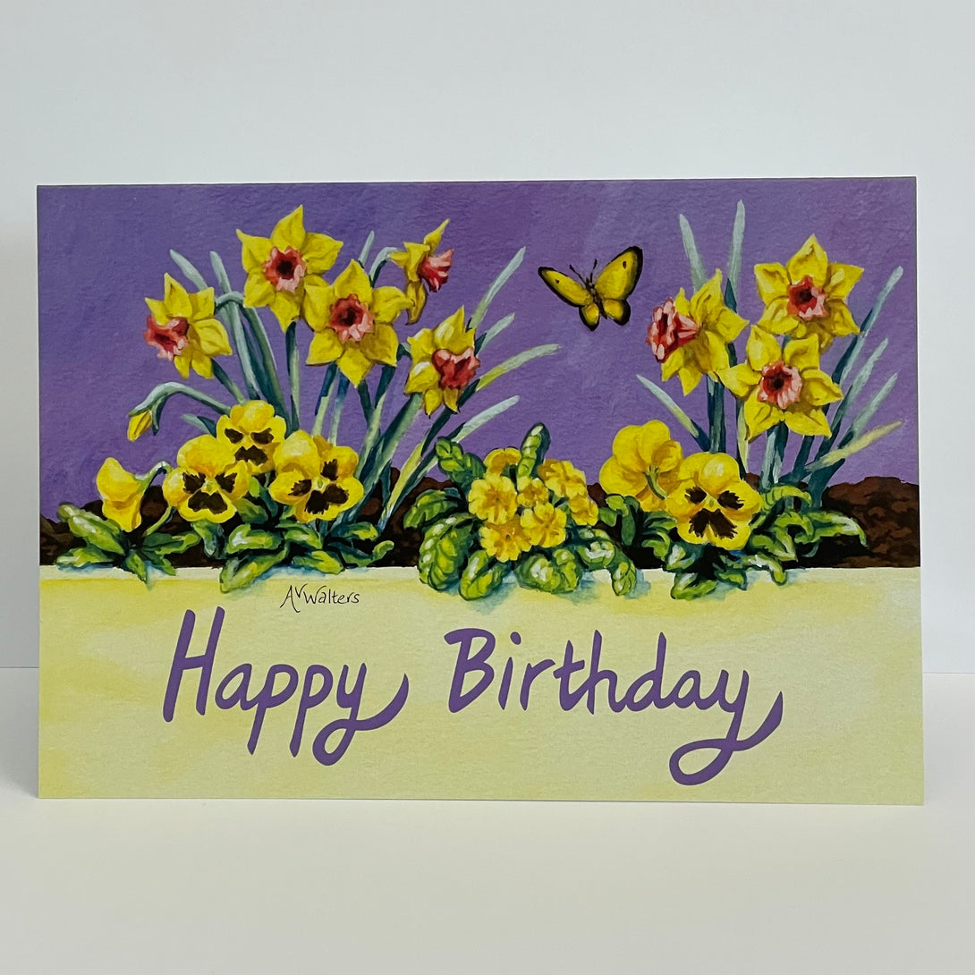 Andrea Walters - Card - Yellow Spring Birthday by Andrea Walters - McMillan Arts Centre - Vancouver Island Art Gallery