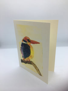 Pam Vest - Card - Black-backed Kingfisher by Pam Vest - McMillan Arts Centre - Vancouver Island Art Gallery