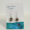 Lynn Orriss - Earrings - Small brown & green oval