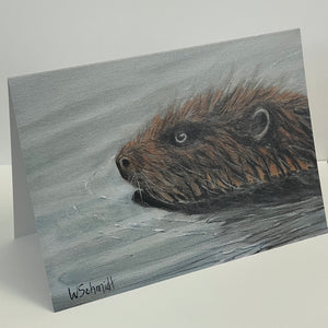 Wendy Schmidt - Card - "Beaver Swim"