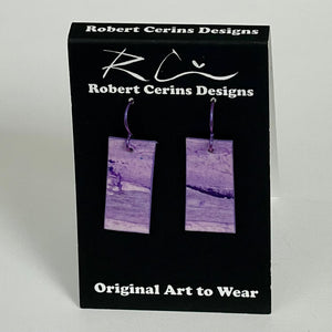 Robert Cerins - Earrings - Purple - Rectangle by Robert Cerins - McMillan Arts Centre - Vancouver Island Art Gallery