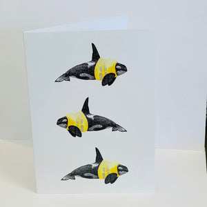 Natasha Van Netten - Card - "Orcas" -Water Safety series