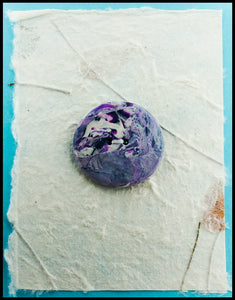 Lynn Orriss - Polymer Clay Button Large Single purple by Lynn Orriss - McMillan Arts Centre - Vancouver Island Art Gallery