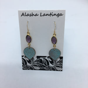 Alasha Lantinga - Earrings - "Amelia" with Amethyst