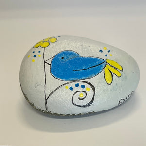 Dana Wagner - Rock Art -Small, bluebird by Dana Wagner - McMillan Arts Centre - Vancouver Island Art Gallery