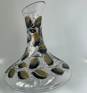Lori Schiersmann - Wine Carafe - black/gold/silver by Lori Schiersmann - McMillan Arts Centre - Vancouver Island Art Gallery