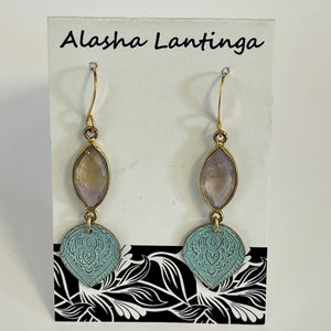 Alasha Lantinga - Earrings - "Amelia" with Ametrine Bezel gem
