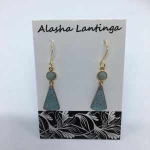 Alasha Lantinga - Earrings - "Braelynn" with Aquamarine