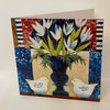 Jennifer McIntyre - Card - White tulips in blue vase