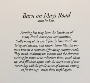 Ice Bear - Card "Barn on Mays Road"