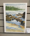 Angie Bettam - Watercolour Painting - "Remote Shores" painted on wood