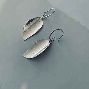 Laurie McDonald - Earrings - Large pod, sterling silver by Laurie McDonald - McMillan Arts Centre - Vancouver Island Art Gallery