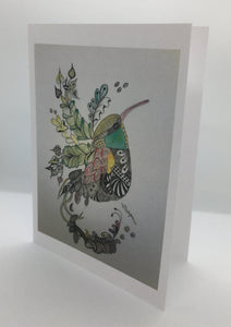 Nancy Lyon - Card - Zentangled hummingbird by Nancy Lyon - McMillan Arts Centre - Vancouver Island Art Gallery