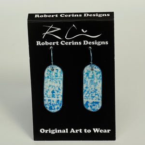 Robert Cerins - Earrings - Blue - Oval - Robert Cerins - McMillan Arts Centre Gallery, Gift Shop and Box Office - Vancouver Island Art Gallery